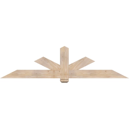 Ekena Millwork Kennewick Smooth Timber Gable Bracket, Douglas Fir, 84"W x 21"H x 3 1/2"D x 5 1/2"F, 6/12 Pitch GBW084X21X0406KEN00SDF